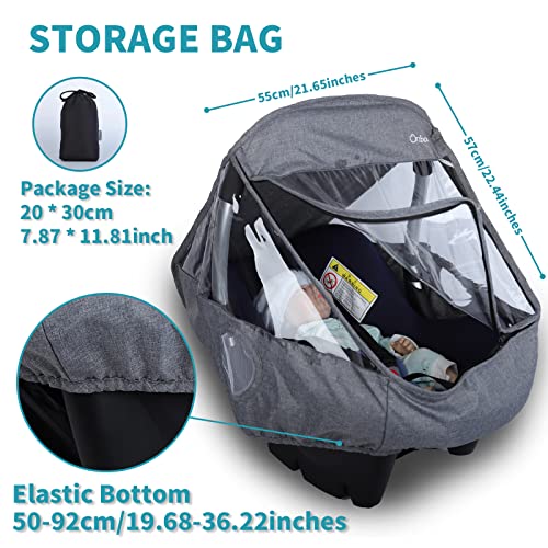 Universal Car Seat Rain Cover, Weather Shield for Infant Car Seat with