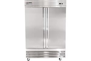 New Xiltek 54" Two Solid Door Reach In Commercial Freezer Stainless Interior 47 cu.ft