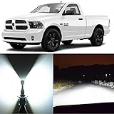 Alla Lighting 2pcs Super Bright White H11 LED Headlight Bulbs for Low Beam Headlamp for 2013 2014 2015 2016 2017 Ram 1500 2500 3500 W/O Projector Headlamp / 2009 2010 2011 2012 W/4 Headlamps