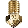 DUROZZLE Diamond PCD Tip E3D V6 Nozzle 0.8mm for Prusa i3 MK3S / Mini, Anycubic i3 Mega/Kobra/Kobra Neo 3D Printer and More, Hardened High Precision (E3D V6, 0.8mm)