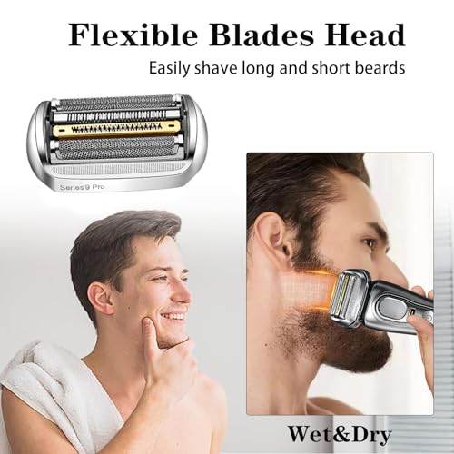 94M Compatible with Braun Series 9 Shaver, Electric Shaving Head for Men, Electric Shaving Head Series 9 9517s,9527s,9525s,9515s,9485cc