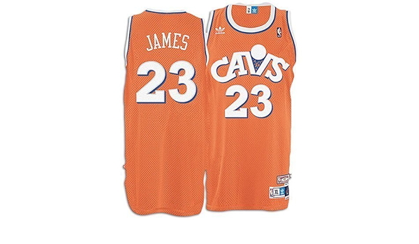 lebron james orange throwback jersey