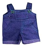 Denim Overalls w/Teal Blue Stitching Outfit Fits Most 8