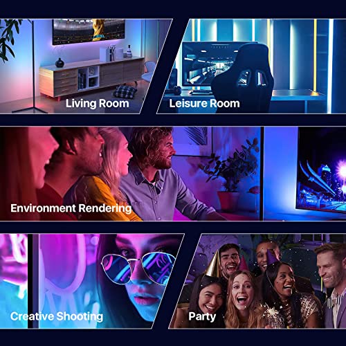 THY-HOM RGB Lamp, Corner Floor Lamp Mood Lighting, Standing LED Corner Color Lamp with Remote Control 56’’ Dimmable LED Light for Living Room, Bedroom, Gaming Room, Party