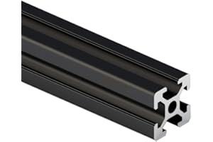 PZRT 2PCS Black 2020 Aluminum Profile European Standard Linear Rail 2020 Aluminum Profile Extrusion for DIY 3D Printer Workbench CNC (400mm)