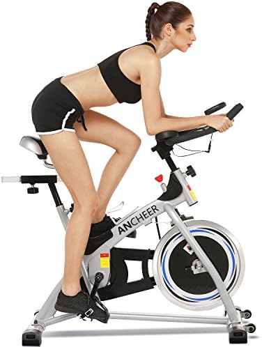Spinning Bike Spin Pro Indoor Cycling Bike with Pulse for Health and Fitness (silver)