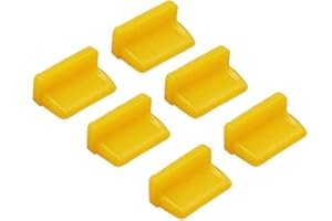 WXZRLIU 20 Pcs USB A Type Female Port Cover Caps - Silicone USB Port Plugs Dust Cover, Protect USB Ports from Dust and Oxidation, Compatible with USB Type A Female Interface, Easy to Install（Yellow）