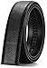 Men's Leather Ratchet Belt Strap Only 35mm 1 3/8”,Leather Belt without Buckle (Classic leather Black, 28-42'' Adjustable)