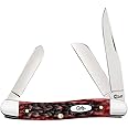 Case XX WR Pocket Knife Medium Stockman Crimson Bone Item #27382 - (6318 SS) - Length Closed: 3 5/8 Inches