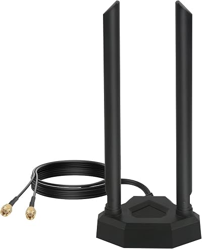 Nelawya Dual Band 8dBi WiFi Antenna RP-SMA 2.4/5.8GHz Magnetic Base
