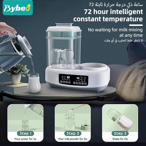 4-In-1 Multifunctional Baby Bottle Sterilizer,Dryer,Warmer And Steamer,72H Keep Warm With Smart Temperature Control,Auto Shut-Off,Baby Bottle Sanitizer Universal Fit for Baby Items (Steam)