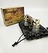 OPO Opera Theater Horse Racing Glasses Binocular Telescope Chain Necklace (Silver with Gold Trim) 3X25