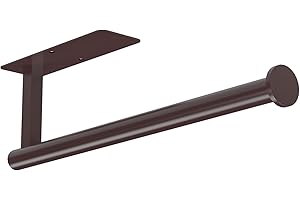 ASTOFLI Paper Towel Holder Under Cabinet No Drilling, Self Adhesive Paper Towel Holder Wall Mount for Kitchen Rack, Under Counter Napin Holder No Drill, RV, 304 Stainless Steel, Oil Rubbed Bronze