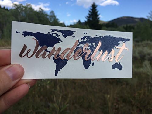 Wanderlust Decal || Wanderlust Sticker || World Map with Wanderlust || Adventure & Travel