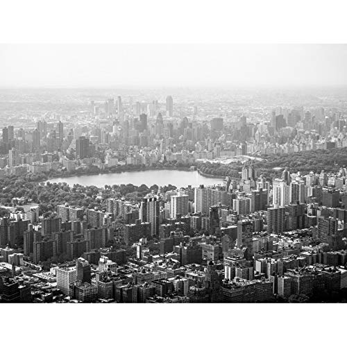 Artery8 Warby New York City Central Park From Air Photo Art Print Canvas Premium Wall Decor Poster Mural