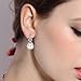 EleQueen 925 Sterling Silver CZ AAA Button Cream Freshwater Cultured Pearl Infinity Bridal Jewelry