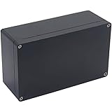 Raculety Project Box IP65 Waterproof Junction Box ABS Plastic Black Electrical Boxes DIY Electronic Project Case Power Enclos