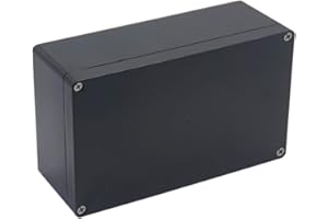 Junction box, Raculety Electrical Project Case Power Junction Box, Project Box Black (7.87"x4.72"x2.95")