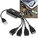 Black 4-Port High Speed USB 2.0 Hub