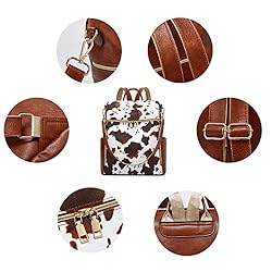 Makes Cow print Backpack Purse for Women PU Leather
