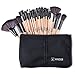 Vander Synthetic Kabuki Foundation Blending Makeup Brushes Kit with Bag - Wood