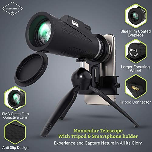 Monocular Telescope High Definition Zoom Optics for Smartphone with