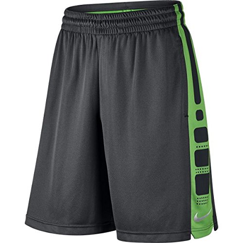 Nike Men's Elite Stripe Short, Charcoal Heather/Metallic Silver