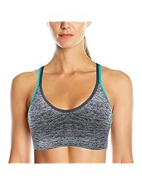 AKAMC Sujetador deportivo acolchado extraíble, soporte mediano, sujetador de yoga, paquete de 3