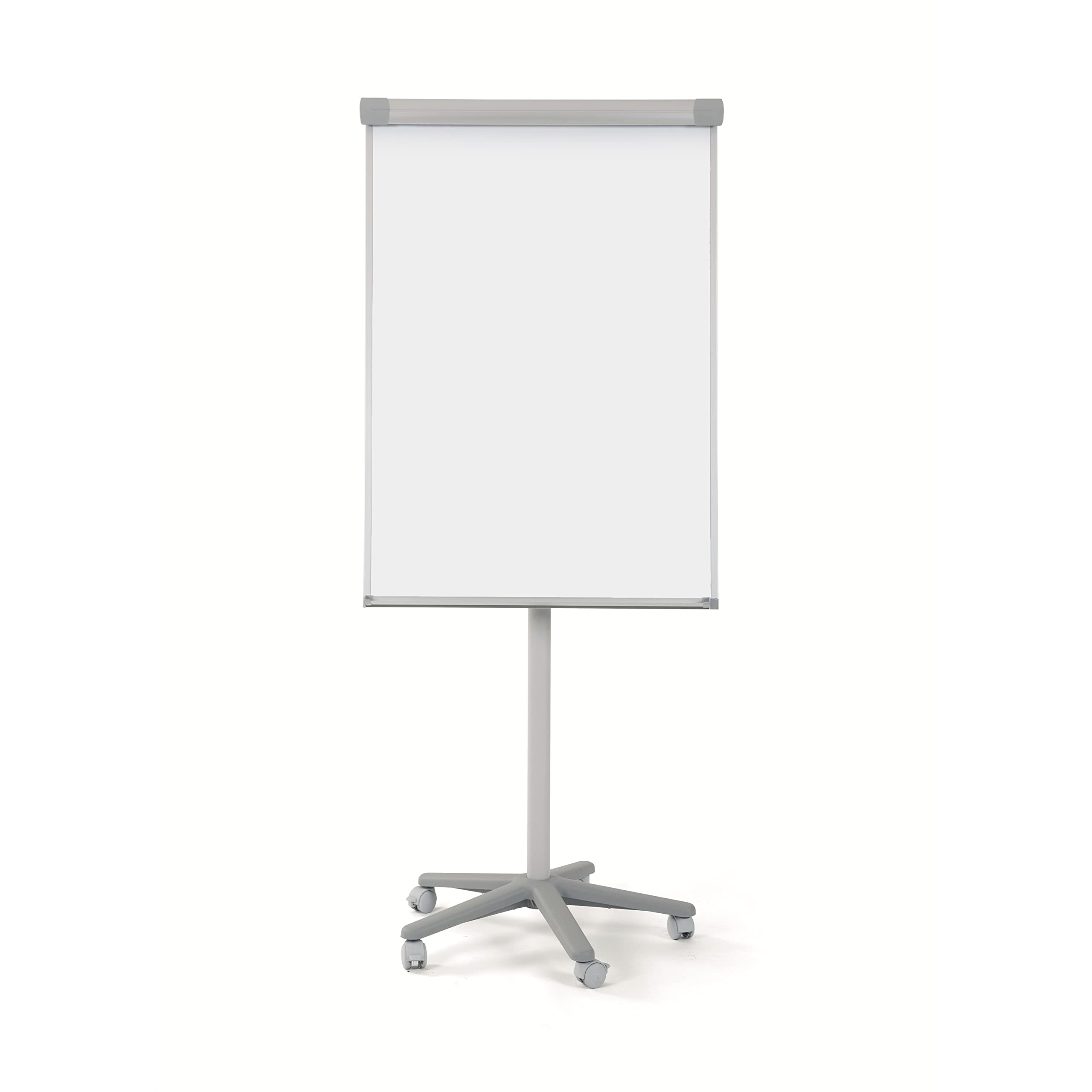 Bi-Office Smart Flipchart Mobile Easel, Lacquered Steel Magnetic Surface, Aluminium Structure, 70 x 100 cm (Euro Size)