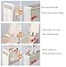 Yontree Update Version 4-Tier Gap Storage Slim Slide Out Storage Tower Rack Shelf with Wheels