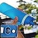 Valourgo Collapsible Water Bottle, Silicone Foldable with Leak Proof Valve BPA Free - blue 21 oz