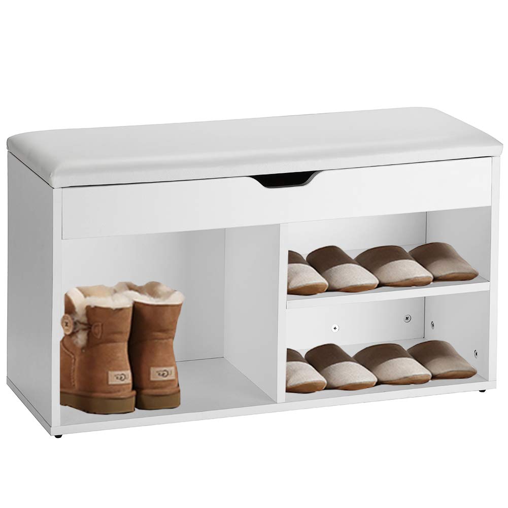 Orolay Gabinete De Zapatos De Madera Banco De Almacenamiento Zapatero