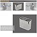 Kitchen Utensils Drying Rack 2 Compartments Stainless Steel Square Spoon Knife Fork Case Organizer Storage Stand Holder Silver