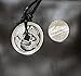 exoticdream Chinese Lucky Coin Charm Pewter Pendant + Rope Necklace Adjustable - Dragon Phoenix
