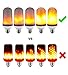 S.A.Pro LED Flame Effect Light Bulbs A Bright Set of Decorative, Low Voltage, Real Flame Effect LED Lamps for a Glowing Amber fire Atmosphere in Your Home | 2X 10W Bulbs with Edison E26 Bases