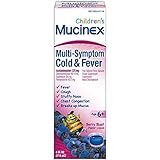 Mucinex Children's Multi-Symptom, Cold & Fever, Liquid, Berry Blast, 4oz