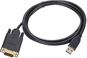 Cenroelon USB 3.0 Male to VGA Male Cable 1.8m 1080P Converter Adapter for Laptop USB3.0 External UHD Video Projector