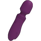 Fuwyiy Manual Back Massagers Small Handheld Massager with 10 Modes, Personal Handheld Massager for Neck Back Body Purple