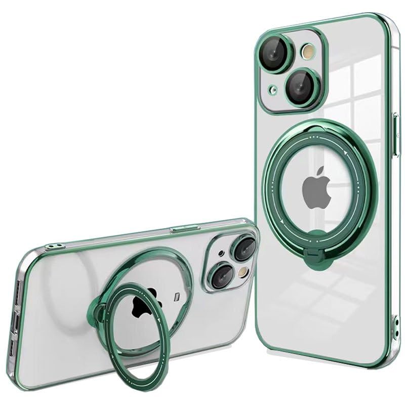 Cool Case for iPhone 15 Plus Magnetic Ring Green