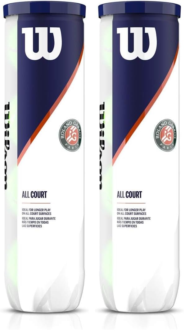 Wilson Unisex-Adult Roland Garros All Court Tennis Ball, Yellow (Pack of 2)