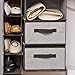 StorageWorks Storage Drawer with Lid, Basket Bin for Hanging Closet Organizer, Gray, 3-Pack