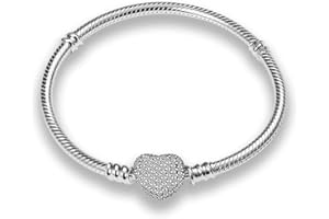 KUNSIR Snake Chain Charm Bracelets for Charm 925 sterling silver Jewelry Bracelet Fits Any Charm Gift for Women