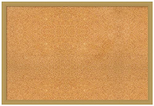 Amanti Art Natural Cork Board for Wall, 26x38 Vision Board with Gold Frame, Lar…
