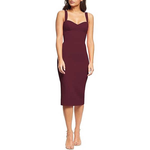 knee length dresses for ladies French Riviera Sweetheart Neckline Mini Dress Natural main image 0