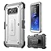 SUPCASE Unicorn Beetle Pro Series Case Designed for Samsung Galaxy S8 Active 2017 Release，Full-Body Rugged Holster Case with Built-in Screen Protector (White/Gray)