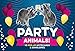 Party Animals! Pop-Up Notecard Collection (Animal Themed Pop Up Greeting Card, Blank Interior Stationery)