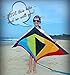 Best Rainbow Delta Kite, Easy Fly for Kids and Beginners, Single Line w/ Tail Ribbons, Stunning Multi-Colors, Materials, Large, Meticulous Design and Testing + Guarantee + Bonuses!