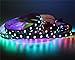 Mokungit WS2812B LED Strip Lights 3.2FT 1M 60 Pixels Programmable Individual Addressable LED Strip Light WS2812B WS2811 Built-in 5050 RGB LED Strip DC5V (Black PCB Non-Waterproof IP33)
