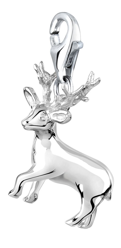 Nenalina Charm Deer Pendant, for All Brands of Charm Bracelets and Necklaces, Made of 925 Sterling Silver, 713272-000