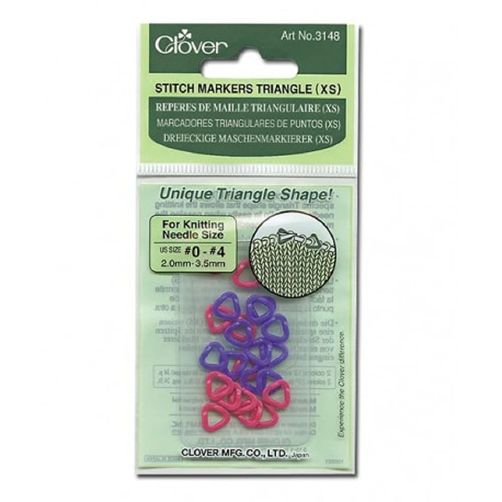 Clover Stitch Markers Triangle (XS), Other, Multicoloured, 2.5 x 8.35 x 14.95 cm